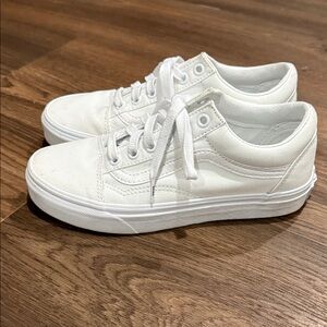 White Old Skool Vans